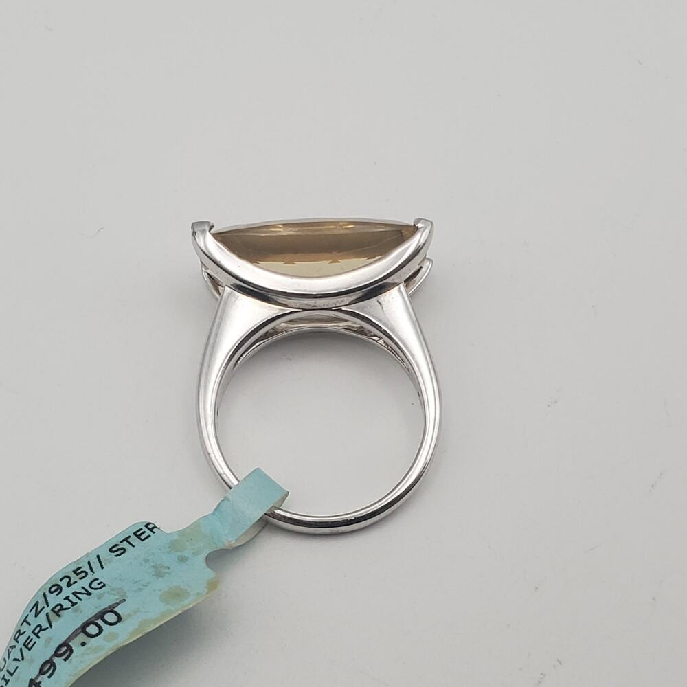 Heidi K Diva Collection Sterling Silver Smoky Quartz Band Ring Size 7 MSRP $499 - Picture 8 of 12